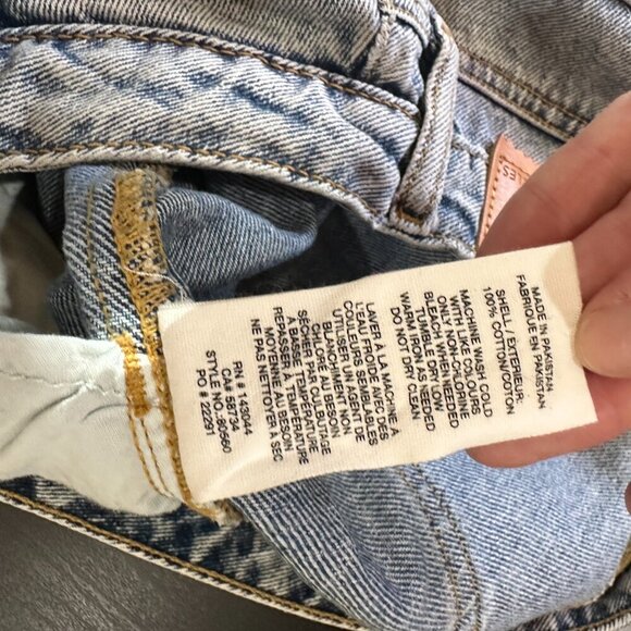 AVEC LES FILLES Acid Wash Distressed Destroyed Wide Leg Denim Jeans Size 29 - Picture 15 of 15